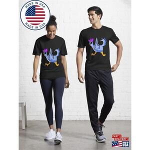 Blue Chicken Tattoo Flash Art Ink Style Trendy Streetwear Unisex T-Shirt